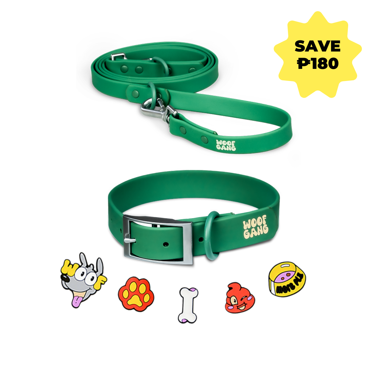 Essential Set – Collar, Leash & Charms