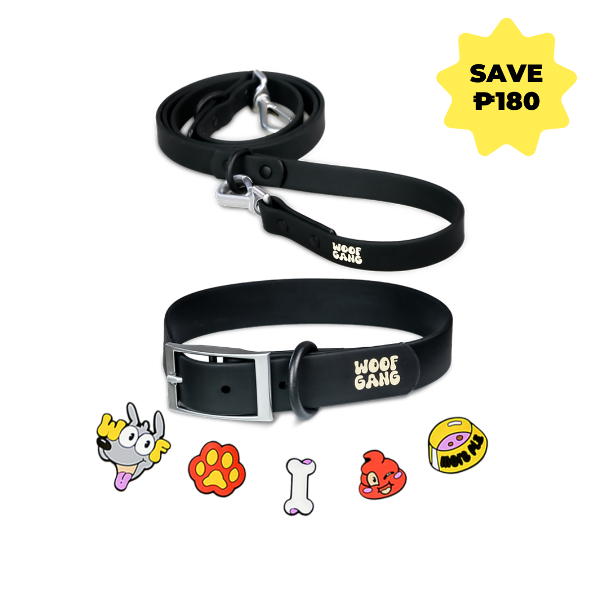 Essential Set – Collar, Leash & Charms